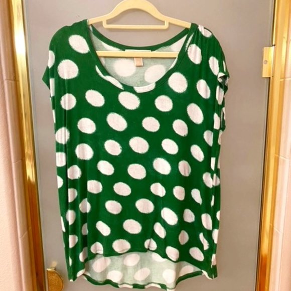 Michael Kors Green and White Shirt - Picture 1 of 3